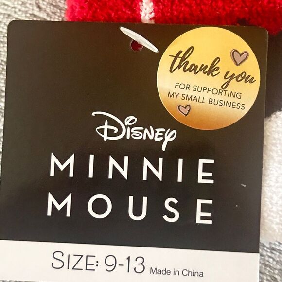 Minnie Mouse warm & fuzzy socks. Size Adult sock sz 4-10. NWT. - Picture 4 of 4